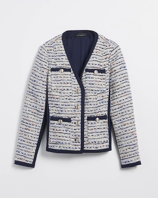 V-Neck Tweed Jacket | White House Black Market V-Neck Tweed Jacket | White House Black Market
